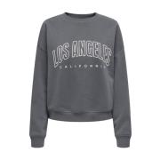 Leven Crew Lange Mouw Sweatshirt Only , Blue , Dames