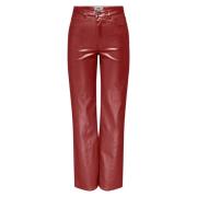 Metalen gecoate broek met levendige stijl Only , Purple , Dames