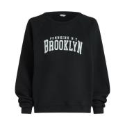 Gedrukte Sweater Limited Edition Penn&Ink N.Y , Black , Dames