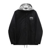 Hooded Bi-Materiaal Jas - Zwart Vans , Black , Heren