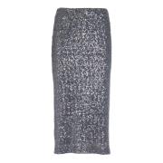 Midi Rok in Trendy Stijl Ottod'Ame , Gray , Dames