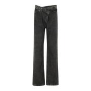 Klassieke Denim Jeans met Vijf Zakken Federica Tosi , Gray , Dames