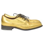 Pre-owned Leather flats Dries van Noten Pre-owned , Yellow , Dames