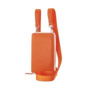 Leather backpacks Maison Kitsuné , Orange , Dames