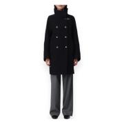 Urban Coat met dubbele rij knopen Fay , Black , Dames