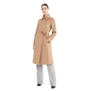 Wollen Omslagjas Max Mara , Brown , Dames