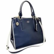 Pre-owned Leather handbags Coach Pre-owned , Blue , Dames