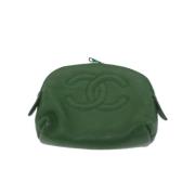 Pre-owned Leather chanel-bags Chanel Vintage , Green , Dames