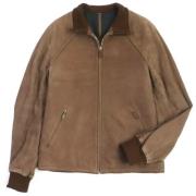 Pre-owned Leather outerwear Hermès Vintage , Brown , Heren