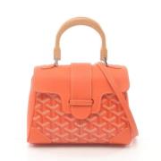 Pre-owned Leather handbags Goyard Vintage , Orange , Dames