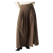 Geplooide Maxi Rok in Sepia Jucca , Brown , Dames