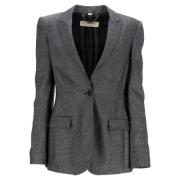 Pre-owned Wool outerwear Burberry Vintage , Gray , Dames