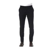 Stijlvolle Broek met Knoop en Rits Trussardi , Black , Heren