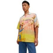 Landschap Print Shirt Jack & Jones , Multicolor , Heren