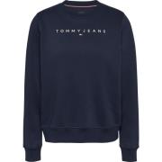 Blauwe trui met minimaal logo Tommy Jeans , Blue , Dames