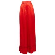 Pre-owned Satin bottoms Alexander McQueen Pre-owned , Red , Dames