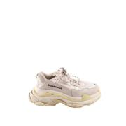 Pre-owned Leather sneakers Balenciaga Vintage , White , Dames