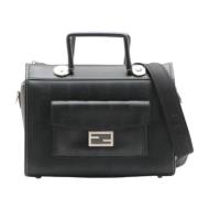 Pre-owned Leather fendi-bags Fendi Vintage , Black , Dames