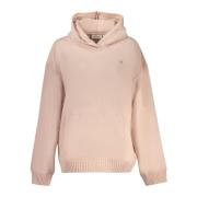 Roze hoodie met centrale zak en logo Calvin Klein , Pink , Dames