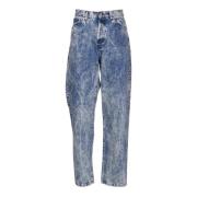 Botan Losse Jeans met Mount Fuji Stiksels Kenzo , Blue , Heren