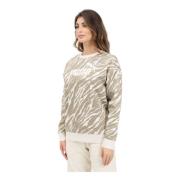 Dierenprint Sweater Puma , Beige , Dames