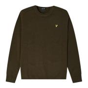 Heren Olijf Gebreide Kleding Lyle & Scott , Green , Heren