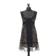 Pre-owned Silk dresses Dior Vintage , Black , Dames