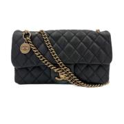 Pre-owned Leather chanel-bags Chanel Vintage , Black , Dames