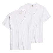 V-hals Basis T-shirt 2-pack G-star , White , Heren