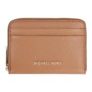 Korrelig Leren Portemonnee met Ritssluiting Michael Kors , Brown , Dam...