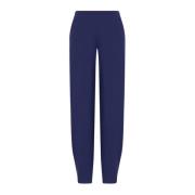 Milano Ritsbroek Zijzakken Vaste Plooi Emporio Armani , Blue , Dames