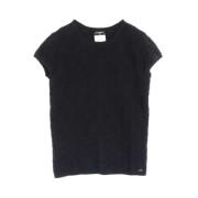 Pre-owned Cotton tops Chanel Vintage , Blue , Dames