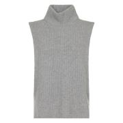 Lichtgrijze Gebreide Gilet Sweater Max Mara , Gray , Dames