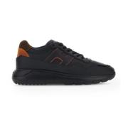 Zwarte sneakers met oranje details Hogan , Gray , Heren