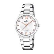 Elegante Stalen Quartz Dameshorloge Festina , Gray , Dames