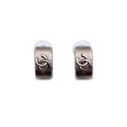 Pre-owned Metal earrings Chanel Vintage , Gray , Dames