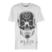 Witte T-shirts en Polos Philipp Plein , White , Heren