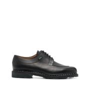 Zwarte leren veterschoenen Paraboot , Black , Heren