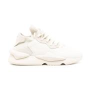 Witte Sneakers Paneelontwerp Vetersluiting Y-3 , White , Heren