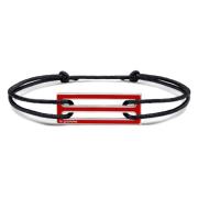 Rood Gelakt Koord Armband Le Gramme , Multicolor , Unisex