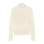 Aansluitende Jersey met Hoge Hals Ba&Sh , Beige , Dames