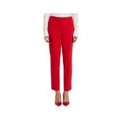 Slim Fit Cigarette Pants Marella , Red , Dames