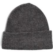 Grijze Gebreide Beanie voor Stijlvolle Vrouwen Selected Femme , Gray ,...