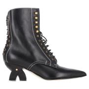 Pre-owned Leather boots Loewe Pre-owned , Black , Dames