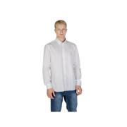 Club Check Overhemd Lange Mouw Aquascutum , White , Heren