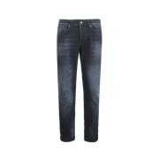 Blauwe Slim Fit Jeans met Metalen Logo Dondup , Blue , Heren