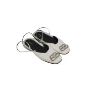 Pre-owned Leather sandals Balenciaga Vintage , White , Dames