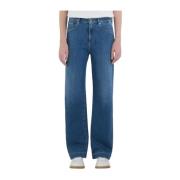 Donkerblauwe Denim Jeans Replay , Blue , Dames