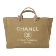 Pre-owned Fabric chanel-bags Chanel Vintage , Beige , Dames