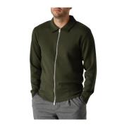 Groen Zacht Volledige Rits Sweat Vest Selected Homme , Green , Heren